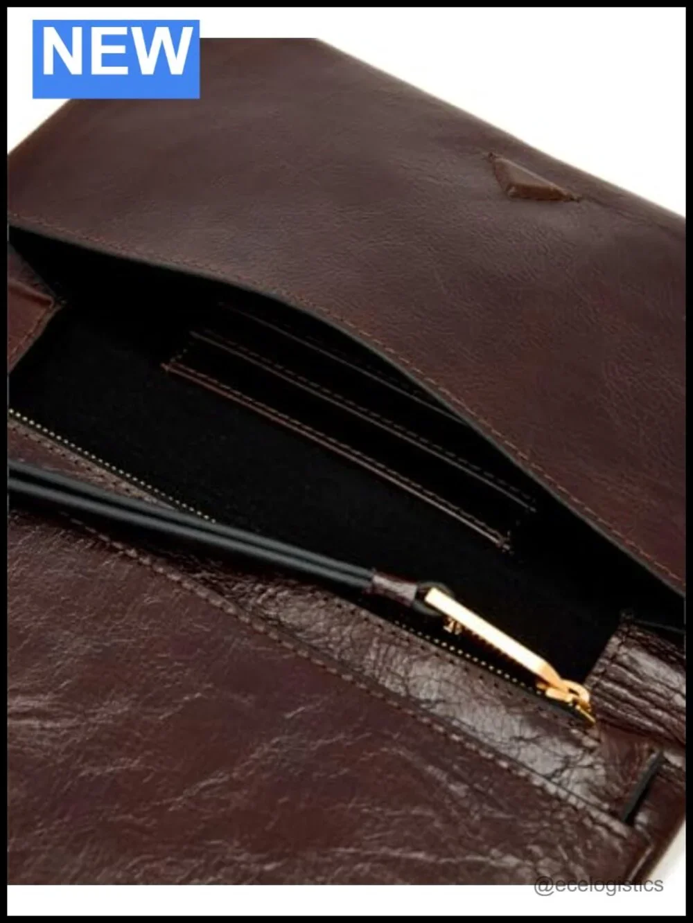 AllSaints Harluna Clutch Cognac Brown One Size